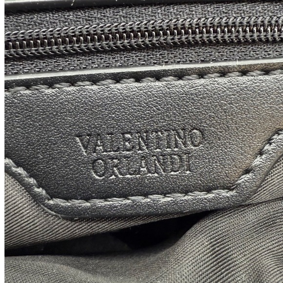 Valentino Orlandi Quilted Black Crossbody Bag Shoulder‎ Lightweight Nylon $199 - Picture 8 of 16